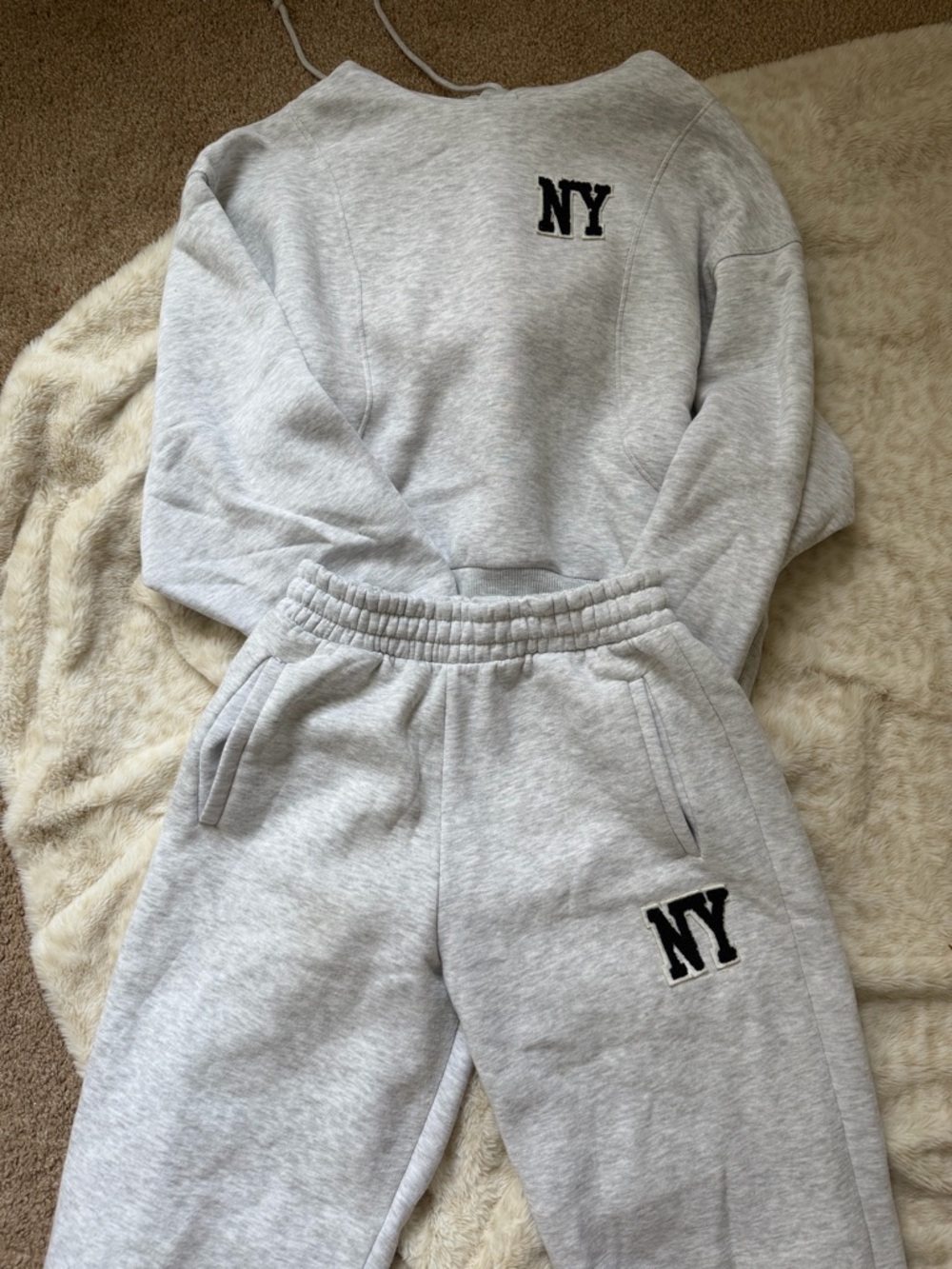 Zara sweat set crop hoodie and joggers